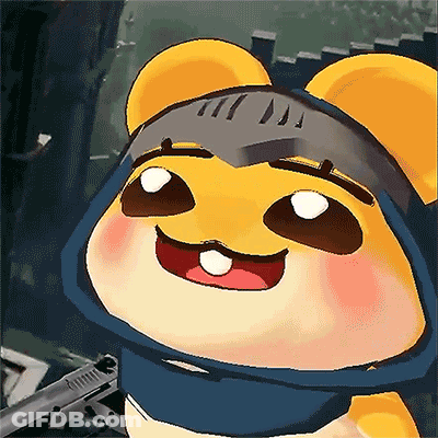 A Close Up Of A Hamster Wearing A Ninja Costume And Holding A Gun GIF