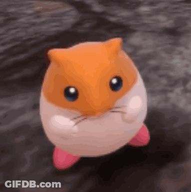A Close Up Of A Hamster With Pink Feet Standing On A Rock . GIF