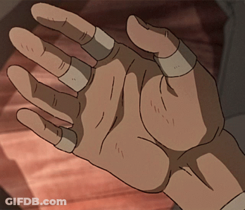 A Close Up Of A Hand With Bandages On It GIF