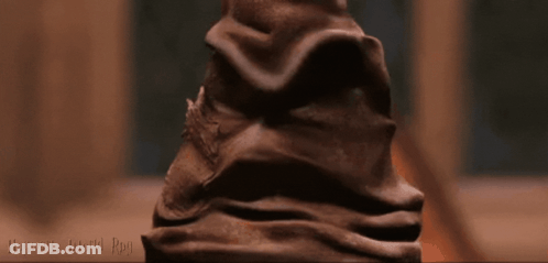 A Close Up Of A Harry Potter Hat With The Words Hogwarts World Day On The Bottom GIF