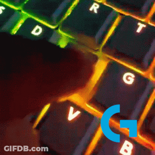 A Close Up Of A Keyboard With The Letters R T And V Visible GIF
