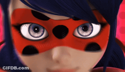 A Close Up Of A Ladybug 'S Face With A Red Mask On GIF