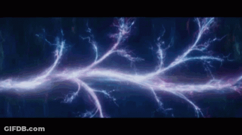 A Close Up Of A Lightning Bolt On A Dark Background . GIF