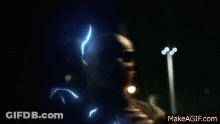 A Close Up Of A Lightning Bolt On A Dark Background GIF