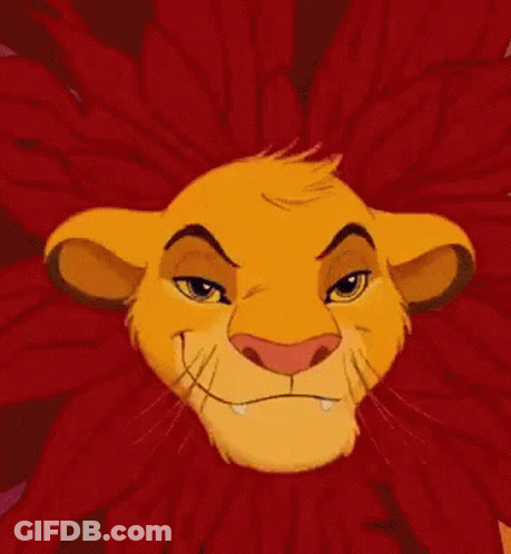 A Close Up Of A Lion 'S Face From The Lion King With Its Mouth Open . GIF