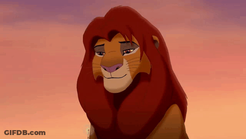 A Close Up Of A Lion 'S Face With A Sad Look On His Face GIF
