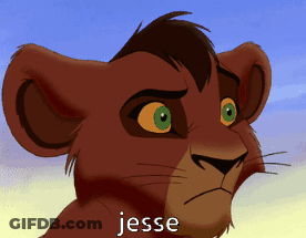 A Close Up Of A Lion 'S Face With The Word Jesse Above It GIF