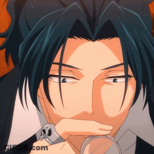 A Close Up Of A Man Holding A Magnifying Glass In His Hand GIF