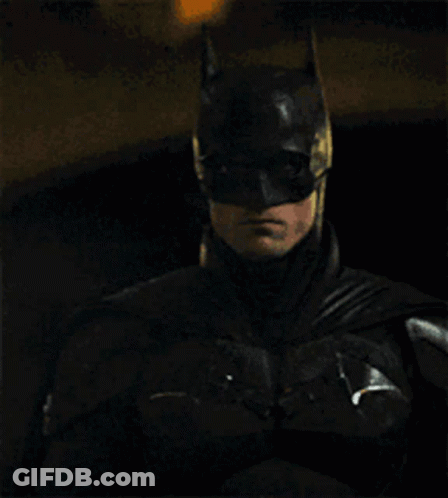 A Close Up Of A Man In A Bat Suit GIF