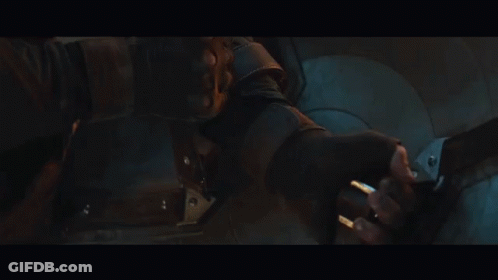 A Close Up Of A Man In A Captain America Costume GIF