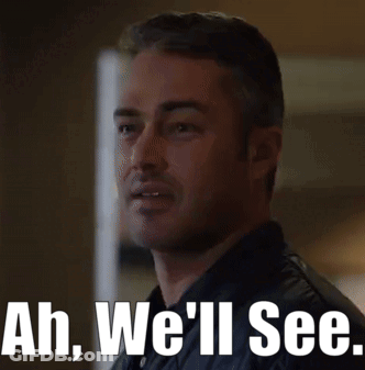 A Close Up Of A Man 'S Face And The Words Ah We 'Ll See GIF