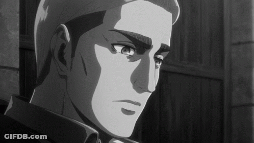 A Close Up Of A Man 'S Face In A Black And White Drawing GIF