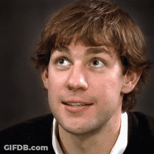 A Close Up Of A Man 'S Face Looking Up GIF