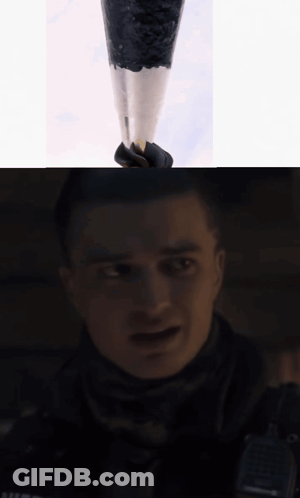 A Close Up Of A Man 'S Face Next To A Picture Of A Person 'S Face GIF