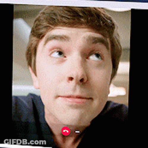 A Close Up Of A Man 'S Face On A Screen GIF