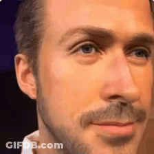 A Close Up Of A Man 'S Face With A Beard And A White Shirt . GIF