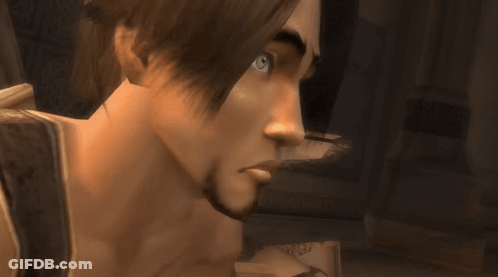A Close Up Of A Man 'S Face With A Beard And Blue Eyes GIF