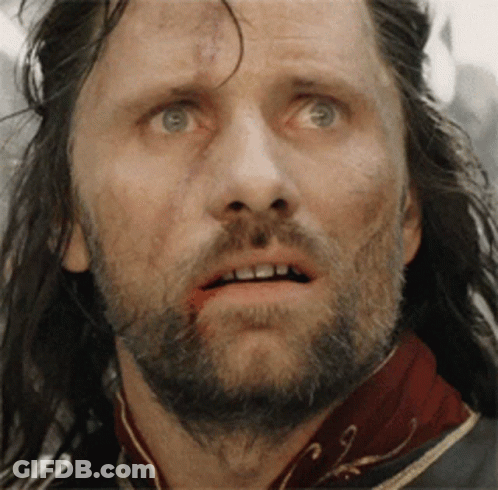 A Close Up Of A Man 'S Face With A Beard And Long Hair GIF