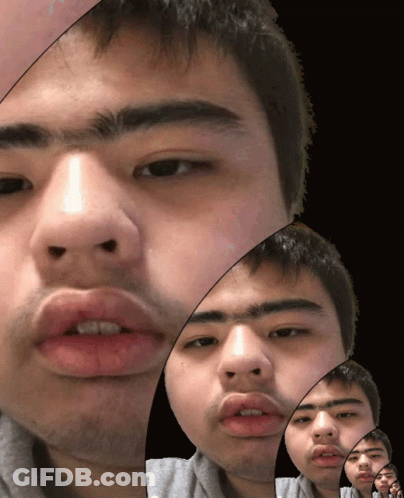 A Close Up Of A Man 'S Face With A Beard GIF