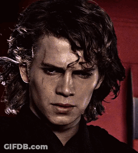 A Close Up Of A Man 'S Face With A Black Shirt GIF
