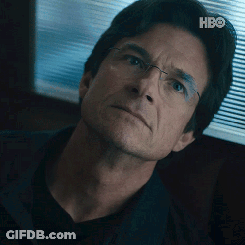 A Close Up Of A Man 'S Face With A Hbo Logo In The Background GIF