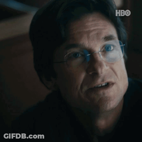 A Close Up Of A Man 'S Face With A Hbo Logo On The Bottom GIF