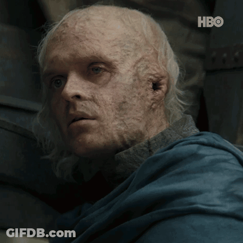 A Close Up Of A Man 'S Face With A Hbo Logo On The Bottom GIF