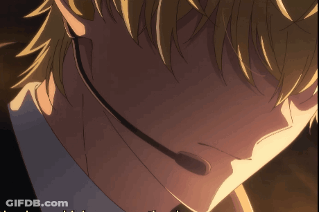 A Close Up Of A Man 'S Face With A Headset On GIF