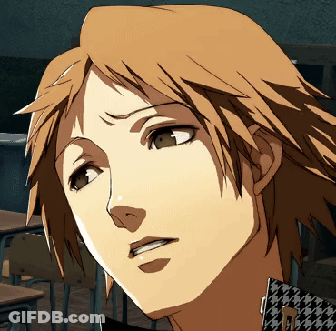 A Close Up Of A Man 'S Face With A Houndstooth Shirt On GIF