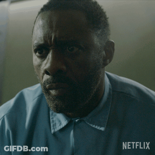 A Close Up Of A Man 'S Face With A Netflix Logo On The Bottom GIF