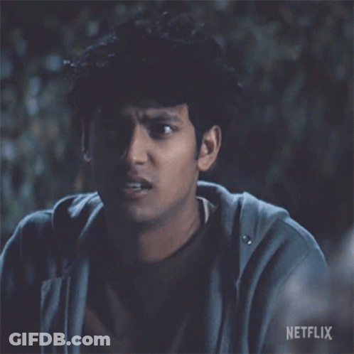 A Close Up Of A Man 'S Face With A Netflix Logo On The Bottom GIF