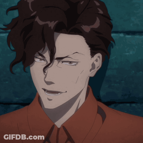 A Close Up Of A Man 'S Face With A Red Shirt GIF