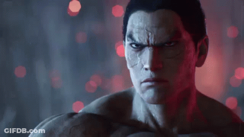 A Close Up Of A Man 'S Face With A Serious Look On His Face In A Video Game . GIF