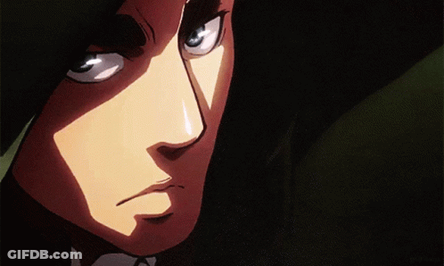 A Close Up Of A Man 'S Face With A Shadow On It GIF