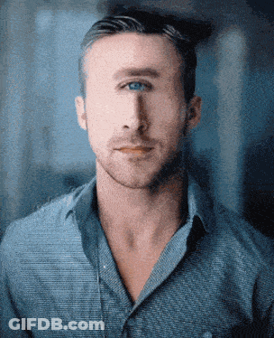 A Close Up Of A Man 'S Face With A Single Eye GIF