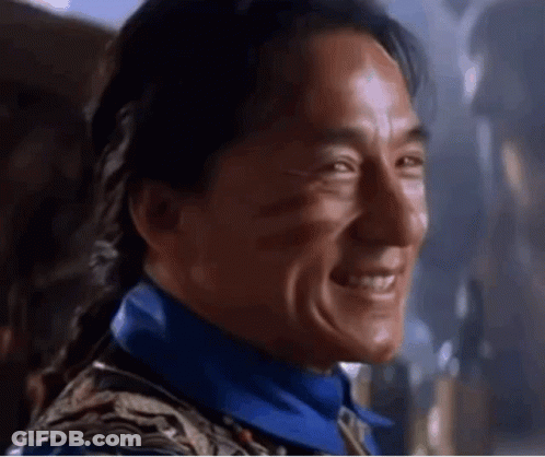 A Close Up Of A Man 'S Face With A Smile On It . GIF