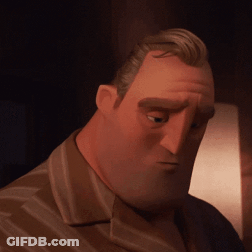 A Close Up Of A Man 'S Face With A Striped Shirt GIF