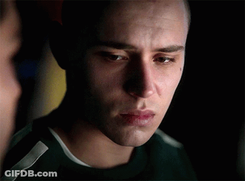 A Close Up Of A Man 'S Face With A Tear Coming Out Of His Eye GIF
