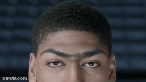 A Close Up Of A Man 'S Face With A Very Sparse Eyebrow GIF