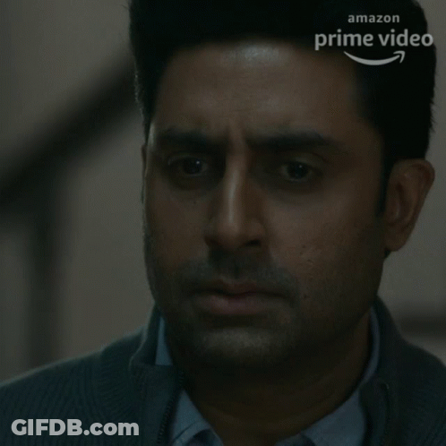 A Close Up Of A Man 'S Face With An Amazon Prime Video Logo In The Corner GIF