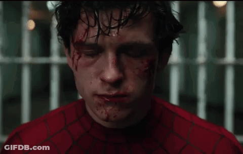A Close Up Of A Man 'S Face With Blood On It . GIF