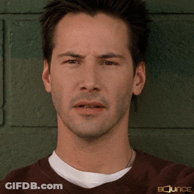 A Close Up Of A Man 'S Face With Bounce On His Shirt GIF
