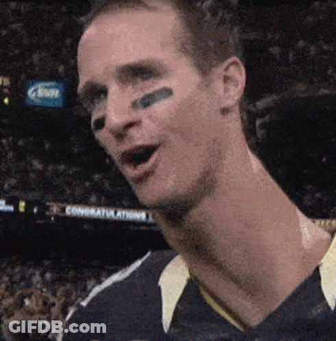 A Close Up Of A Man 'S Face With Congratulations Written On The Bottom GIF