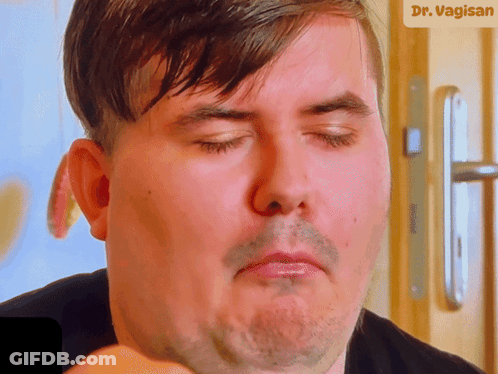Close Up Of Man's Face With Dr Vagisan GIF