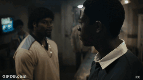 A Close Up Of A Man 'S Face With Fx Written On The Bottom GIF