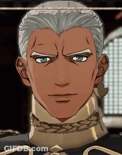 A Close Up Of A Man 'S Face With Grey Hair GIF