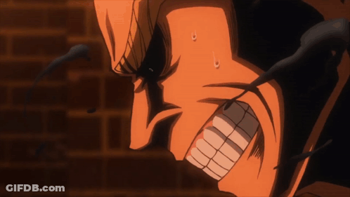 A Close Up Of A Man 'S Face With His Mouth Open And Sweat Coming Out Of His Nose GIF