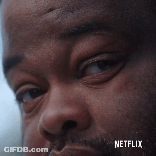 A Close Up Of A Man 'S Face With Netflix Written On The Bottom Right GIF