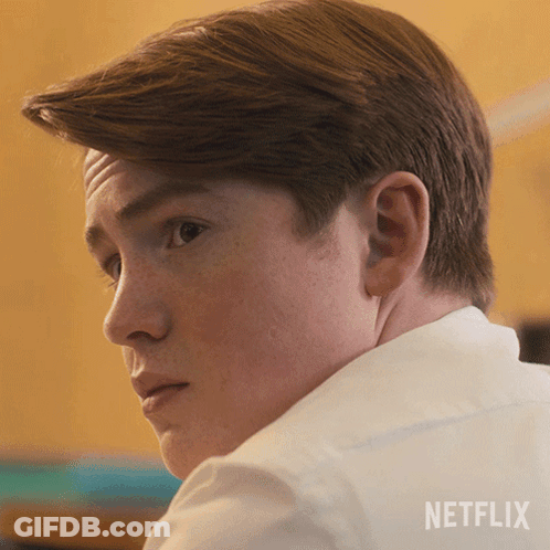 A Close Up Of A Man 'S Face With Netflix Written On The Bottom GIF