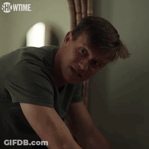 A Close Up Of A Man 'S Face With Showtime Written In The Corner GIF